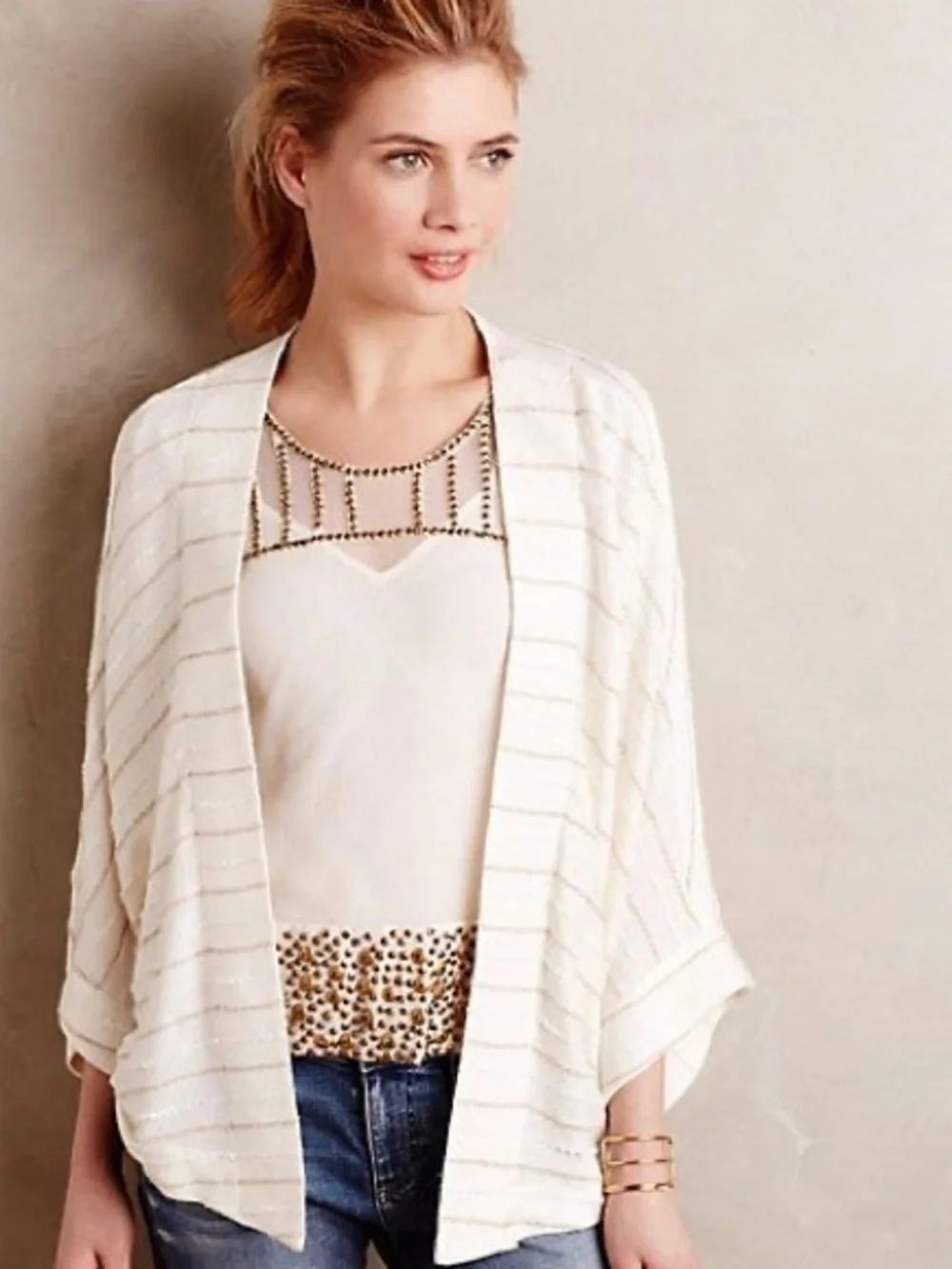 Anthro’s Dolan - Graphite Swing Stripe Cardigan M/L EUC